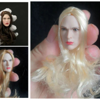 1/6 Painted Alice Head Sculpt Model Fit for 12'' TBLeague JIAOU Pale Skin Action Figure Body