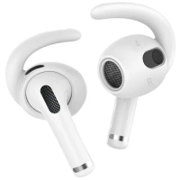 3 Pair Sport Ear Hooks for Apple AirPods 3 Generation Ear Holder Covers Anti Slip Soft Silicone Ear Grip Holder-White