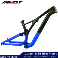 Airwolf 29 Full Suspension Carbon MTB Frame BSA Carbon Frame Boost Carbon Suspension XC Frame Keep You in Control and Comforta