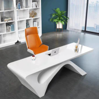 High-grade Office Desk Paint Boss Chair Combination President Desk Simple Modern Luxury Single Class Desk