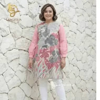 TUNIK BAJU KERJA BATIK CEMPAKA AYU 01JUMBO LD 125 LD 130 LD 140 LD 150 | DRESS BATIK OVER SIZE BUSUI