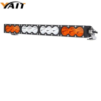 Yait 22inch 120w 10800lm Car Led offroad light bar White Amber Led Working Light Bar for truck 12V 24v Led Fog Warning Light