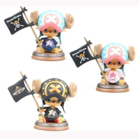 Hiasan Kereta Anak Patung Comel Kartun, Figura Bendera Chopper, Topper Kek, Hadiah Hari Jadi, Reka B