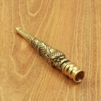 Retro Brass Dragon Head Cigarette Holder Filter Is Recyclable and Can Clean Pipes for Smoking Accessories Gadgets for Men