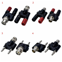 [LOD TGHN 555] 1Pcs Q9 BNC Banana To Two Dual 4mm Banana Male Female Jack Coaxial Connector BNC Tee 