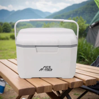 6L Portable Cool Box Mini Refrigerator with Thermometer Large Capacity Insulated Freezer Long-Lasting for Camping Picnic