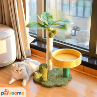 PAWSOME Mini Cat Tree Pohon Palem Garukan Kucing Cat Nest Cat Bed 2 Varian Desain Kuat Eco Friendly