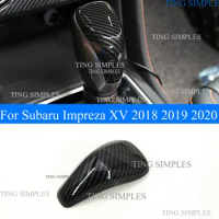 For Subaru Crosstrek XV Impreza 2018+ Forester 2019+ Carbon Fiber Gear Shift Lever Knob Cover accessories