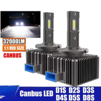New LED Headlights D3S D1S D2S D4S D5S D8S D1R D2R D3R Turbo LED 30000LM CSP Chip 6000K White Brighter 110W Canbus