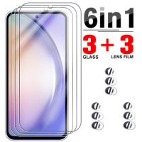 6in1 Tempered Glass For Samsung Galaxy A54 Screen Protectors For Samsung A54 A 54 54A 5G Camera Lens Protective Glass Film 6.4in