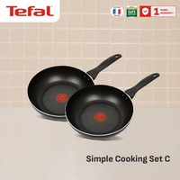 Tefal Cook & Clean Frypan 24cm - Panci Wajan Penggorengan Simple Cooking Set C