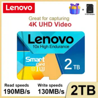 Lenovo Memory Card 128GB 256GB 512GB High Speed Class10 1TB 2TB SD/TF Flash Card Gift For Smartphone Tablet PC Camera Sd Card