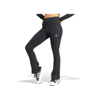 【adidas 愛迪達】Rib Flared Pant 女款 黑色 訓練 日常 休閒 貼身 微喇叭 長褲 II8056