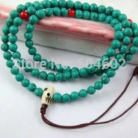 5mm Tibetan Buddhism 108 Blue Stone Beads Mala