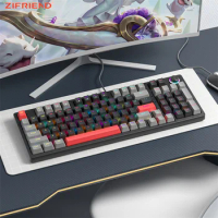 ZIFRIEND ZA981 98 Keys Machanical Keyboard 90% 100% Full Size Hot Swap RGB Backlit USB Wired PC Gaming Ergonomics Keycaps