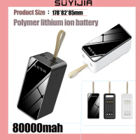 The Latest Model with An Actual Capacity of 80000mah Fast Charging Power Bank Is Suitable for All Mobile Phones with LED Lights