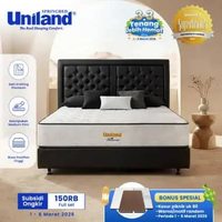Uniland Springbed Rivera Brilliant Firmtop Spring Bed Full Set 200 x 200 Beige