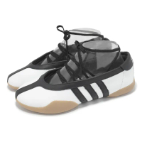 【adidas 愛迪達】休閒鞋 Taekwondo Mei W 女鞋 白 黑 芭蕾風 復古 薄底 綁帶 愛迪達(JR7030)