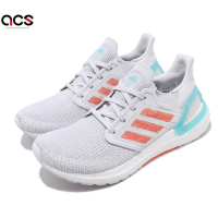 adidas 慢跑鞋 ULTRABOOST 20 Primeblue W 灰 橘藍 愛迪達 女鞋 EG0770