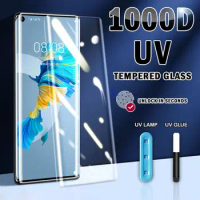 For Huawei Mate 50 Pro Tempered Glass UV Full Glue Screen Protector Mate 20 40 30 P40 lite Nova 7 8 9 10 P30 P50 Protective Film