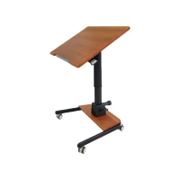 【MEGADO】可摺疊升降站立式實木電腦桌(學習桌/辦公桌/書桌/工作桌)