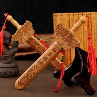 天然桃木劍風水掛件木雕工藝品居家擺件開鞘小劍饋贈禮品