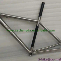 Titanium carbon mixed road bike frame, xacd titanium bike frame with a carbon seat tube, cheap titanium mixed carbon frame