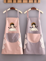 新款廚房家用女圍裙網紅同款防水防油美甲餐飲日式圍腰