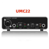 BEHRINGER UMC22 Microphone Amplifier Sound Card Audio Interface Recording Sound Card