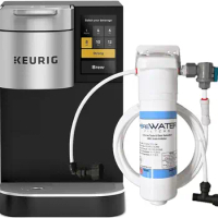 Keurig K2500 Plumbed Single Serve Commercial Coffee Maker and Tea Brewer with Direct Water Line Plumb and Kit