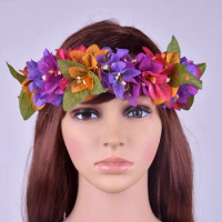 MIX COLOR Free Shipping HL0030B 60Pcs/lot 6Color 50Cm Artificial Bougainvillea Elastic Headband Tropical Hawaii Flower Headwear