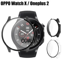 For OPPO Watch X / Oneplus watch 2 Case Tempered Glass Screen Protector Smart watch Full Cover All-around Protective Bumper