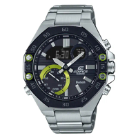 【CASIO 卡西歐】EDIFICE 藍牙智慧錶款 手機藍牙連線功能 男錶 不鏽鋼錶帶 防水100米(ECB-10DB-1A)