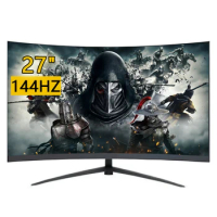 27 inch Curved Monitors 144hz Gamer HD Gaming Displays LCD Computer 165hz Monitor PC HDMI Compatible Monitors for Desktop 1080p
