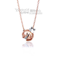 Tiffany&amp;Co. 俏皮瓢蟲鑲925純銀+18K玫瑰金項鍊