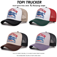 Topi Trucker Stetson Desain Bison Great Plains Cocok untuk baseball cap hat Pria Wanita