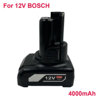 12V Bosch 4Ah Li-ion Replacement Battery for Bosch 10.8V Electric Drill Home Multifunction Electric Screwdriver Battery Cordless
