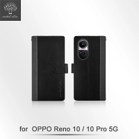 【Metal-Slim】OPPO Reno 10 / 10 Pro 5G 雙料撞色前扣磁吸內層卡夾皮套