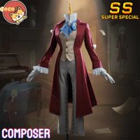 CoCos-SS Game Identity V Composer Cosplay Costume Game Identity V Cos Frederick Kreiburg Original Costume and Cosplay Wig