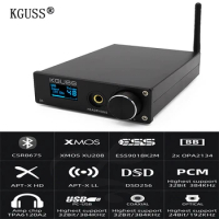 KGUSS D6 2020 New USB DAC XMOS ES9018K2M audio decoder DSD Bluetooth CSR8675 5.0 APT-X headphone amplifier