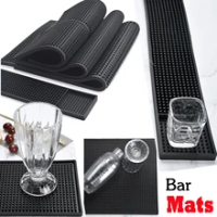 Bar Mat Rubber Anti-slip PVC Coffee Bar Mats Cup Mat Waterproof Heat  Resistant Durable Drain