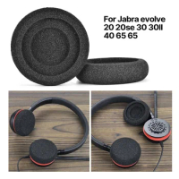 Breathable Ear Pads for Jabra evolve 20 20se 30 30II 40 65 65 Headsets Density Foam Earpads, Improved Sound Quality Earmuff