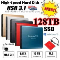 Portable High-speed Solid State Drive 2TB 4TB 8TB 16TB 64TB 128TB SSD Mobile Hard Drives External Storage Decives for Laptop Pc