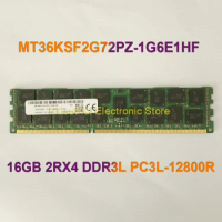 1 Pcs For MT RAM 16G 16GB 2RX4 DDR3L PC3L-12800R 1600 Memory MT36KSF2G72PZ-1G6E1HF