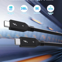 VANDESAIL USB4 Cable 40Gbps 240W Thunderbolt 4 Type C Fast Charging Cable USB C to C Data Transfer Cable For eGPU