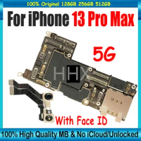 For iPhone 13 Pro Max Motherboard With Face ID Full Chips Clean iCloud 100% Original Unlocked Mainboard 13 Pro Max 128gb / 256gb