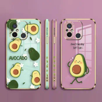 Cover Smooth E-TPU Phone Case For Redmi 8A 9 9A 9C 10 10C 12 12C 13C K20 K30 K40 K50 K60 GAMING PRO 5G Case Cartoon Cute Avocado