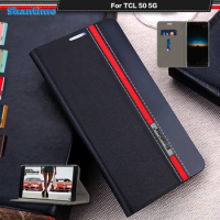 Luxury PU Leather Case For TCL 50 5G Flip Case For TCL 50 5G Phone Case Soft TPU Silicone Back Cover