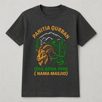 kaos panitia qurban 2026 + sablon nama masjid - abu tua abu misty XL