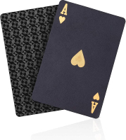 Waterproof Playing Cards Plastic Playing Cards Deck of Cards Gift Poker Cards (Black Diamond Cards)